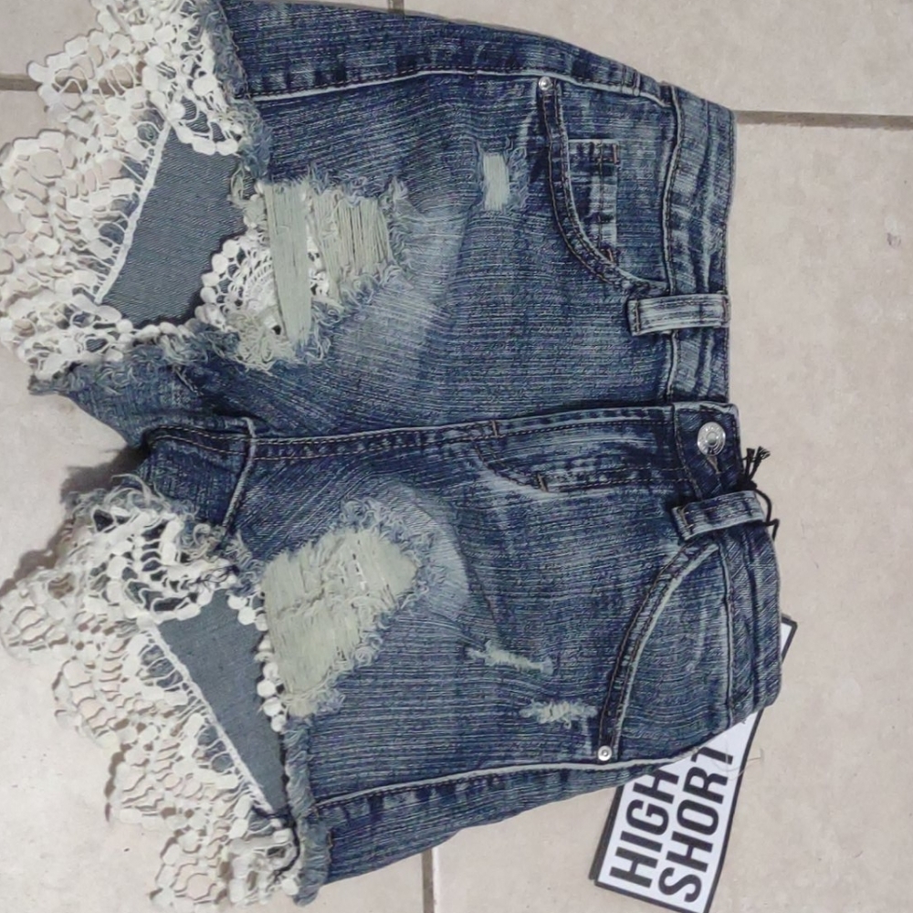 Blue jean shorts